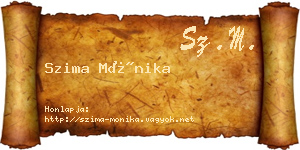 Szima Mónika névjegykártya